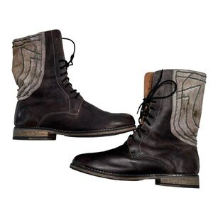 True Religion Women's Brown Lace Up Boots Size 9.5